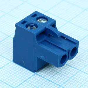 2EDGKF-5.0-02P-12-00A(H), Блок соединительный винтовой 2 контакта шаг 5.0мм синий