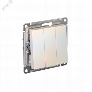 Выключатель 3-кл. СП AtlasDesign 10А IP20 (сх. 1+1+1) 10AX механизм жемчуж. SE ATN000431