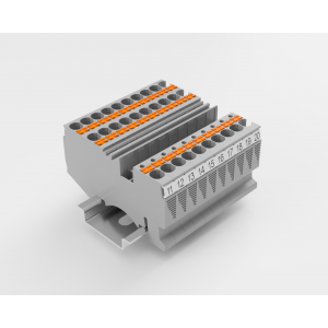 Маркировка (в кассетах) ZK6-20P-19-01Z(H), Кассета с маркировочными шильдиками, для клемм сечением 4 мм.кв., боковая, 20 шильдиков, нанесенные символы: 21...40, с вертикальным расположением, размер шильдика: 5,6 x 5,0 мм, цвет: белый
