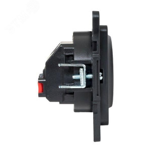 Розетка 1-м СП Стокгольм 16А IP20 с заземл. защ. шторки механизм черн. PROxima EZR16-028-10