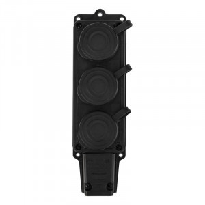 Колодка удлинителя 3-м 16А IP44 230В 2P+PE влагозащ. каучук 111-113-4