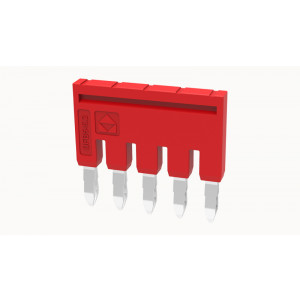 Соединительная перемычка DFB2.5-05P-16-00Z(H), Соединительная перемычка, 5 полюсов, изолированная, вилочная, для клемм: DS2.5, цвет: красный