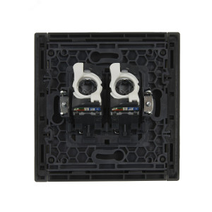 FORTE&PIANO Розетка компьютерная двойная RJ45 кат.5E FP333 серый IEK FP-K20-1-K03