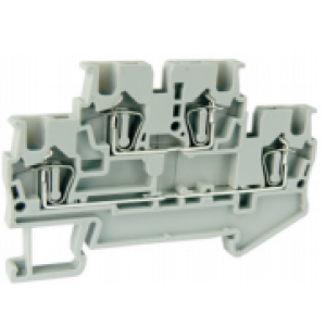 Этажная клемма UJ5-1.5/2-2E, Этажная клемма, 2 этажа, тип фиксации провода: пружинный, номинальное сечение: 1,5 мм кв., 17,5A, 500V, ширина: 4,2 мм, цвет: серый, тип монтажа: DIN35, стандарт GB/T14048.1,