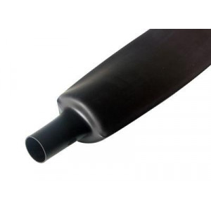 Трубка термоусадочная ТУТ нг 50,0/25,0 черная, термоусаживаемая трубка в метровой нарезке, не поддерживает горение