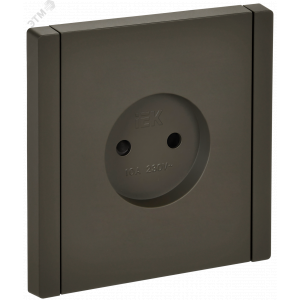 FORTE&PIANO Розетка 1-местная без заземления с защитными шторками винтовое крепление 10А FP317 серый IEK FP-R13-10-K03