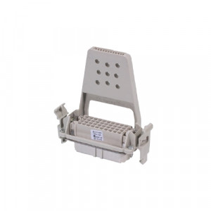 Розеточная контактная вставка BU 73.7 /40 RVZ, Розеточная контактная вставка, обжимная фиксация, 40 полюсов + PE, типоразмер 16B, 250V, 10A, (обжимные контакты поставляются отдельно), с защелками, с разгрузкой от натяжения, с монтажной рамкой