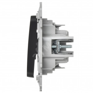 FLITE Выключатель 2-клавишный кнопочный 10А ВС12-2-0-ФлЧ черный IEK FI-V24-0-10-1-K02