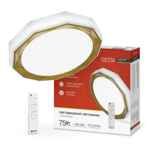 Светильник светодиодный COMFORT SIESTA 75Вт 230В 3000-6500K 6000Лм 500x100мм с пультом ДУ 4690612035161