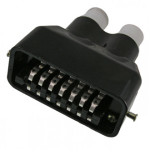 РШАВКП14-2 (АНАЛОГ), Разъем типа РША, 14 контактов, кабельная вилка прямая, 2 втулки