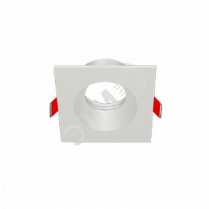 Рамка для модульного светильника "ВАРТОН" FLEX 50 08 квадратная встраиваемая 90х90х30мм RAL9010 V1-R0-00435-10002-2000000