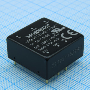 URB4812YMD-20WR3, Преобразователь DC/DC мощность, Вт: 20 вход 48В выход 12В 1667мА изоляция: 1500В