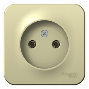 Розетка 1-м ОП Blanca 16А IP20 250В без заземл. без защ. шторок с изолир. пластиной беж. SE BLNRA000117