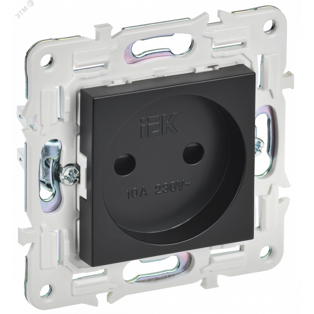 Изображение товара SKANDY Розетка без заземления с защитными шторками 10А IP20 Черная