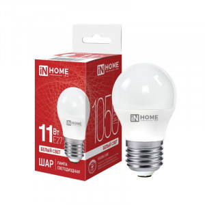 Лампа светодиодная LED-ШАР-VC 11Вт шар 4000К нейтр. бел. E27 1050лм 230В 4690612020617