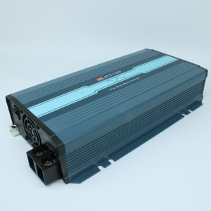 NTS-1200-248EU, DC-AC, 1200Вт, Рпик=1800Вт(10сек), Uвх=40…66В DC, Uвых=200/220/230/240В АС 50Гц, КГИ<3%, КПД 90%, КНИ<3%, изоляция 3000В AC, в кожухе 333х184х70мм, -25…+70°С, RS-232, выход розетка EU