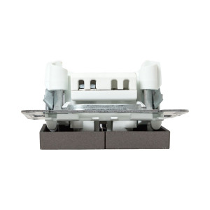 Механизм выключателя, двухклавишный, мокко Эпика EKF UP1-SWM-20