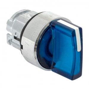 Исполнительный механизм переключателя ХB4 синий на 3 положения с фиксацией, с подсветкой с короткой ручкой IP65 EKF XB4BD3FL-B-65