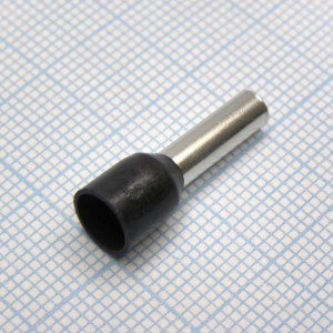 HE  6012  Black, наконечник кабельный торцевой трубчатый с изоляцией, L=20/12мм, сеч. пров. 6.0мм2