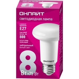 Лампа светодиодная 71 654 OLL-R63-8-230-4K-E27 8Вт 4000К нейтр. бел. E27 660лм 220-240В 71654