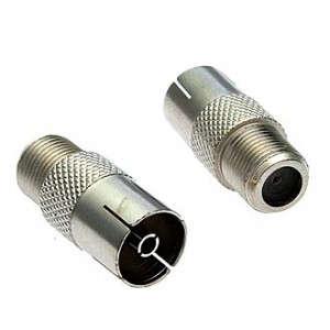 FF-TV-F, Разъем высокочастотный, переходник RF гнездо - F гнездо