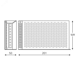 Блок питания для светодиодной ленты 250 Вт AC 176-264В Uвых 12В IP20 200х110х23мм Basic BT507