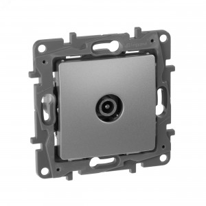 ETIKA Розетка телевизионная TV оконечная алюминий 672465