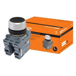 Кнопка с фиксацией MP2-20B в сборе d22мм 1з+1р черная SQ0747-0012