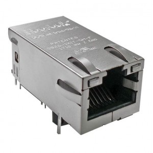 0826-1X1T-KL-F, Модульные соединители / соединители Ethernet MAGJACK 1x1 5G 100W