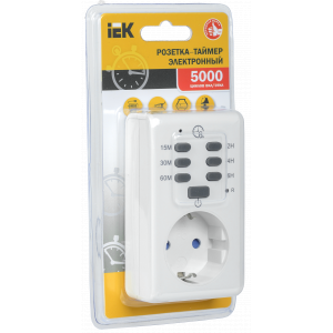 РТЭ-2 Розетка-таймер электр. с инд. 15мин-6ч 16А IP20 ERT-12-1-16-O-00-4-20-K01