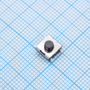 B3FS1010P, Кнопка тактильная 6х6 h=4.3 (2.6мм+толкатель 1.7мм) 0.98N(100гр) 0.05А 24В SMD монтаж