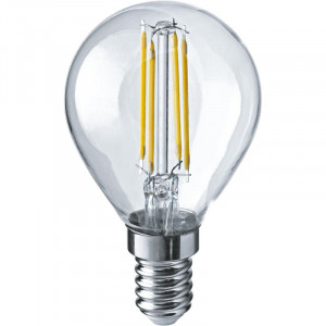 Лампа светодиодная филаментная 80 886 OLL-F-G45-08-230-2.7K-E14 8Вт шар прозрачная 2700К тепл. бел. E14 800лм 220-240В 80886