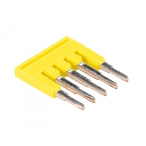Соединительная перемычка IVB WKF 1,5- 5, Соединительная перемычка, 5 полюсов, изолированная, вилочная, для клемм: WKF 1,5, цвет: желтый