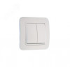 Выключатель 2-кл. 1п 1мод. СП Lillium 10А IP20 бел./бел. 70003