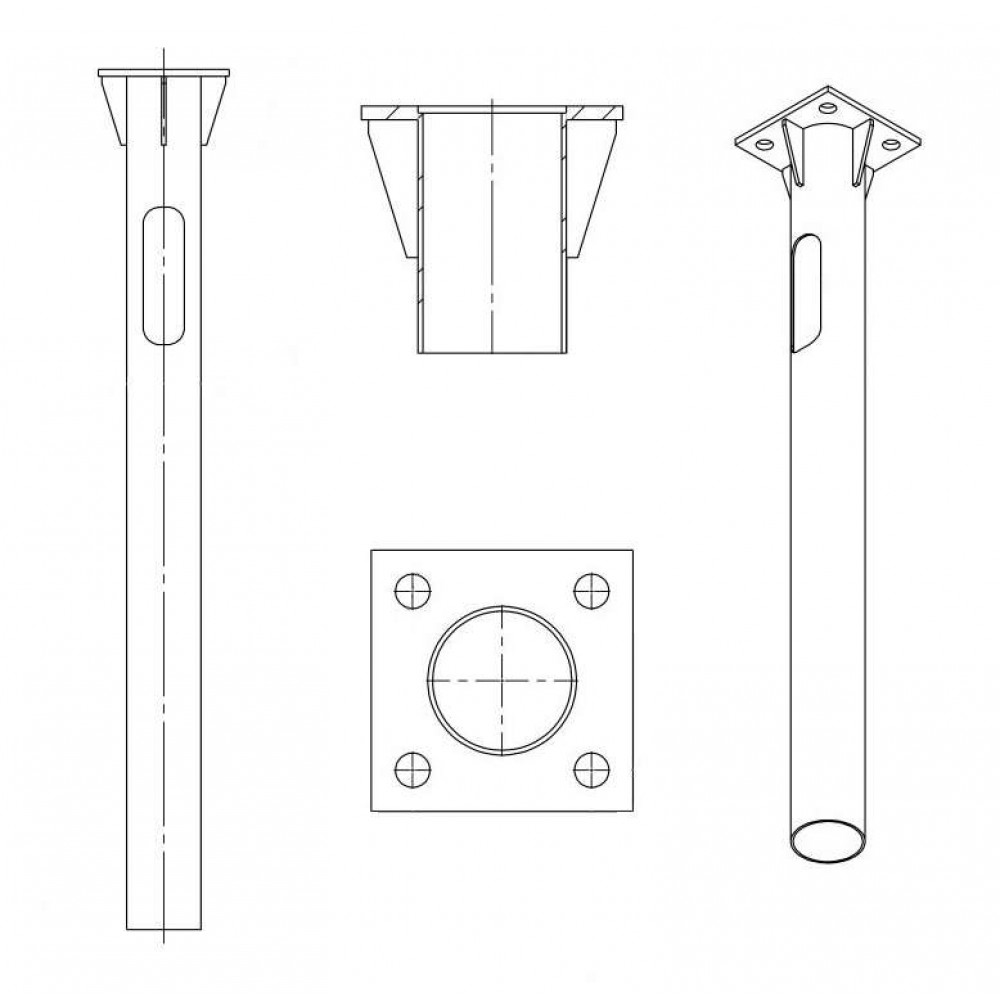 Изображение товара Деталь фундамента закладная ЗДФ-0.108-1.5 для ОГК/ОКК-6/7