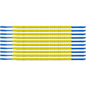 brd333007, SCNG-07-7 клипсы жёлтые, 300шт/упак, для провода 1,9-2,4мм диаметра, легенда 7