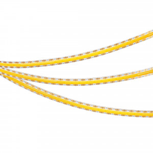 Лента COB-X528-8mm 12V White6000 (11 W/m, IP20, CSP, 5m) 041792, Лента COB сплошной засветки без видимых светодиодов. Кристаллы CSP 528 шт/м. Цвет свечения БЕЛЫЙ 6000K, индекс цветопередачи CRI>90, угол 170°. Мощность 11 Вт/м, питание 12 В. Размеры 5000х8х1.6 мм. Мин.отрезок 7.58 мм, 4 светодиода. 3M скотч для установк