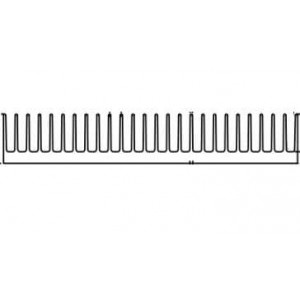 122259, Радиаторы 16639 Extrusion Profile Cut to 12 Inches, 12x7.9x1.31 Inch, High Aspect Ratio