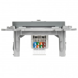 FLITE Розетка компьютерная RJ45 категория 5Е UTP РК5е-1-0-ФлС серый IEK FI-K12-1-K03