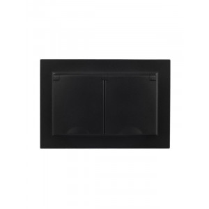 Розетка 2-м СП BRITE РСбш12-3-44-БрЧ 16А в сборе IP44 с крышкой черн. BR-R26-16-44-K02-F
