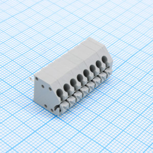 GT250-3.5-08P-11-00, Нажимной безвинтовой клеммный блок 8 контактов. Зажим типа торцевой контакт. Серия GT250-3.5