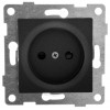 Розетка 1-м СП Ugra 16А 250В без заземл. защ. шторки механизм графит С11Р2-010