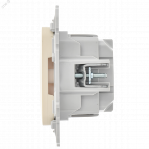 FLITE Розетка с заземлением без защитных шторок безвинтовое крепление 16А РС11-1-ФлСл сливочный IEK FI-R11-16-1-K86