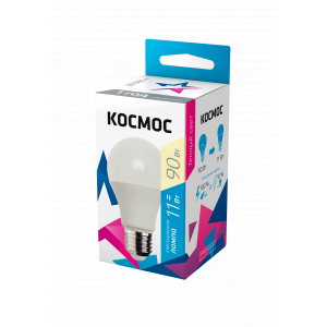 Лампа светодиодная A60 11Вт 3000К E27 220В КОСМОС LkecLED11wA60E2730