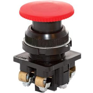 Выключатель кнопочный КЕ-021 У3 исп.2 1з+1р гриб без фиксации IP40 10А 660В красн. ET511659