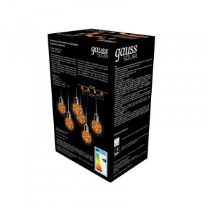 Гирлянда садовая на солнечной батарее 20 LED ламп Большие Шары Белый свет Solar, 1/6 GS034