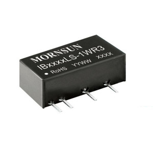 IB1212LS-1WR3, Преобразователь DC/DC 1 Вт, вход 12 VDC, выход 12 VDC, 0,083 A, SIP на плату