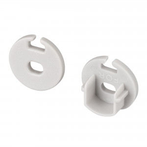 Заглушка ARH-ROUND-D16 с отверстием 039223, PVC серая заглушка, с отверстием, для профиля ROUND-D16. В комплекте 2 заглушки. Цена за комплект.
