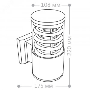 Светильник НБУ-60w вверх Е27 IP54 черный 06300