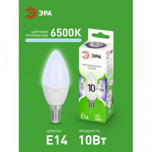 Лампа светодиодная LED 10 Вт 1000Лм 6500К свеча холодный E14 220-240В LED B35-10W-865-E14 Green Line Б0067095